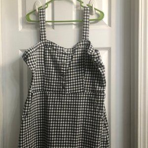 Checkered Overall Dress